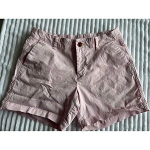Gap Womens 5 Inch Chino Shorts Pink Cotton Twill Mid Rise Size 4